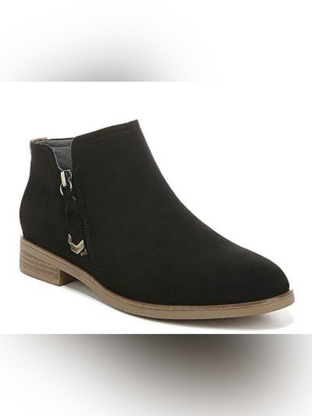 Dr. Scholl's Astir Black Suede Low Heel Ankle Bootie size 10